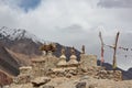 Buddhistic stupas chorten in the Himalayas Royalty Free Stock Photo